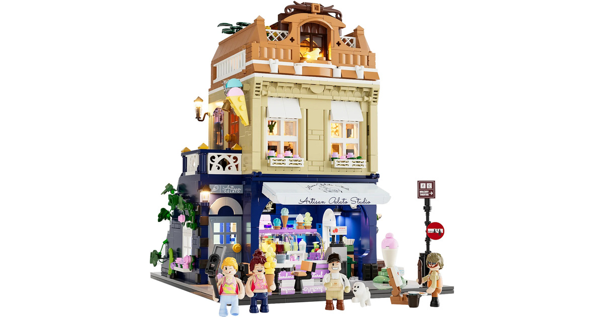 LumibricksTown Life - Gelato Store Constructiespeelgoed  (F9078)