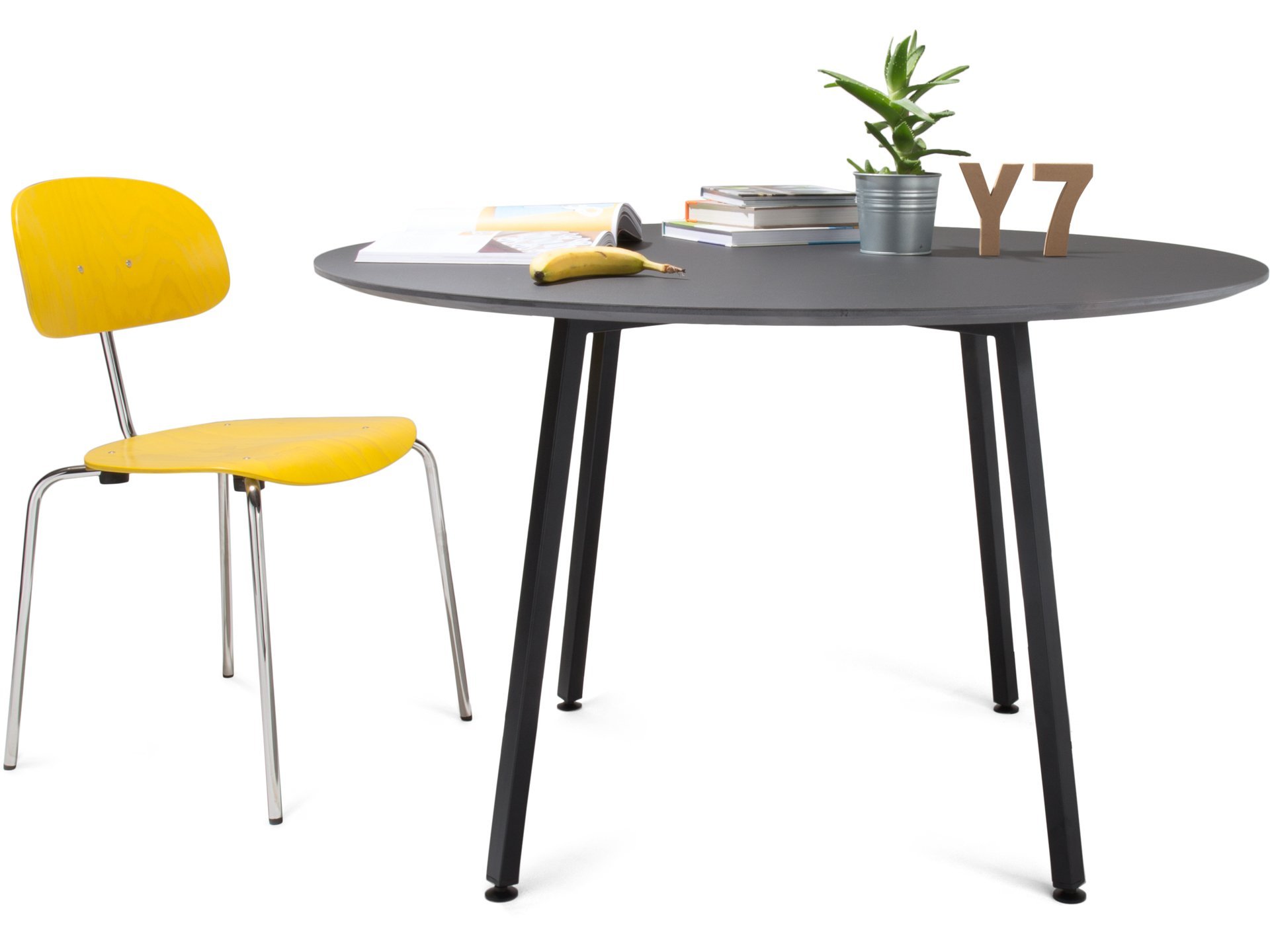 Modulor Tisch Y7 Stahl schwarz 10°
