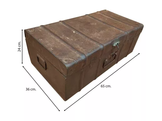 Valise en métal marron 65x36x24h