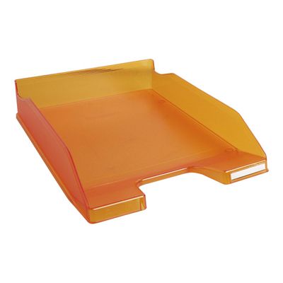 Exacompta COMBO - Corbeille à courrier orange translucide