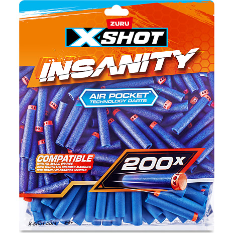 X-shot Insanity genopfyldningspakke med 200 pile