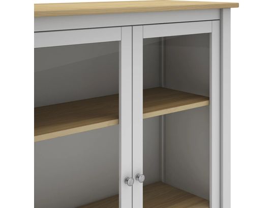 CONCEPT1 - Vitrine Misti 2P blanc chene 90 x 40 x h110