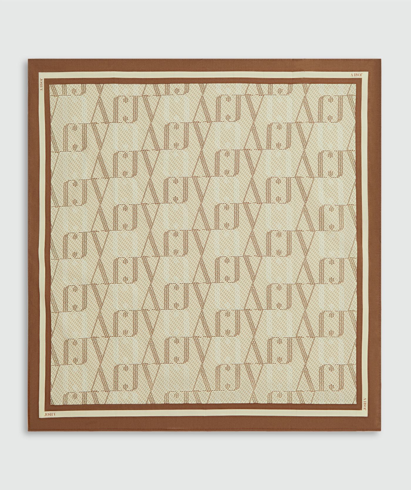 JV-BRYCE sjaal met logoprint - beige