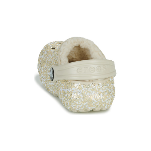 Crocs - Classic Lined Glitter Clog T - Beige / Doré