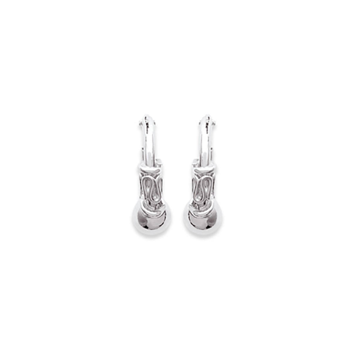 Boucles d'oreilles créoles homme Brillaxisargent 925/1000 12 mm