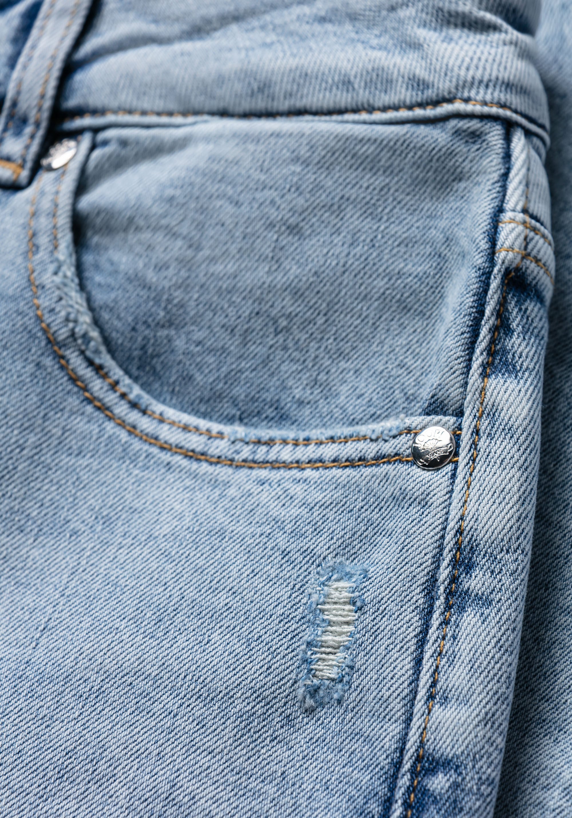 Joop Jeans Jeansrock »Romy« mit Fransensaum