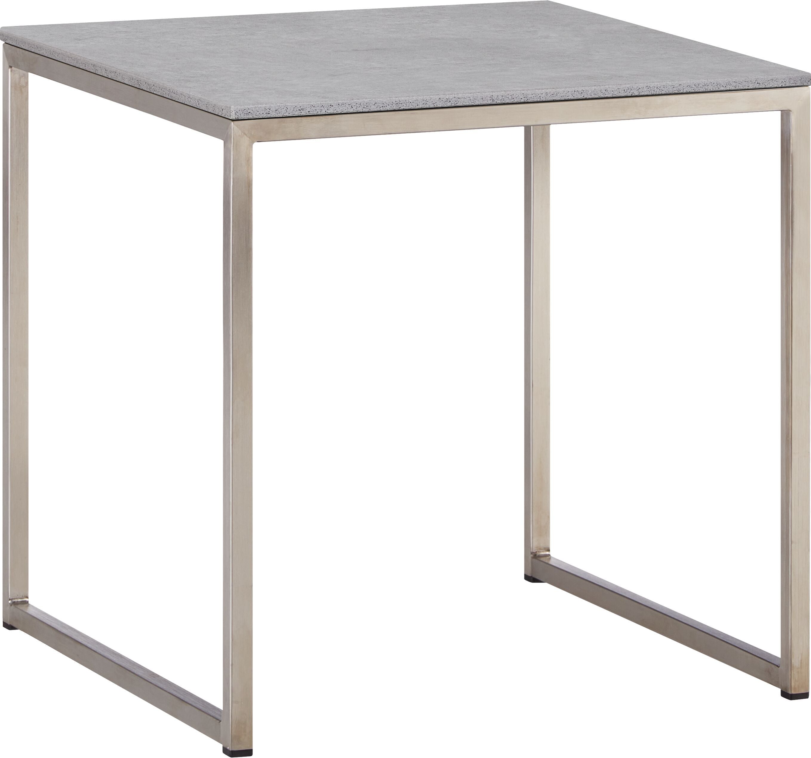 AVEA Beistelltisch - Kreta / Edelstahl / B: 40.0 cm x T: 40.0 cm x H: 40.8 cm
