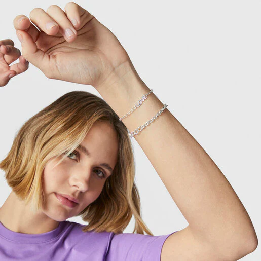 TOUS Crossword Love pulseira lilás