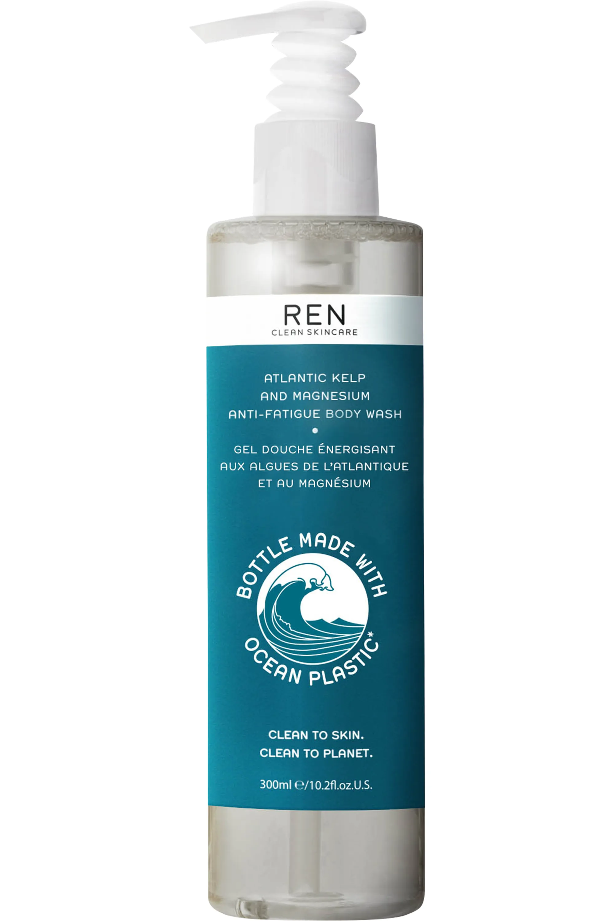 REN Gel douche énergisant aux algues-300 ml