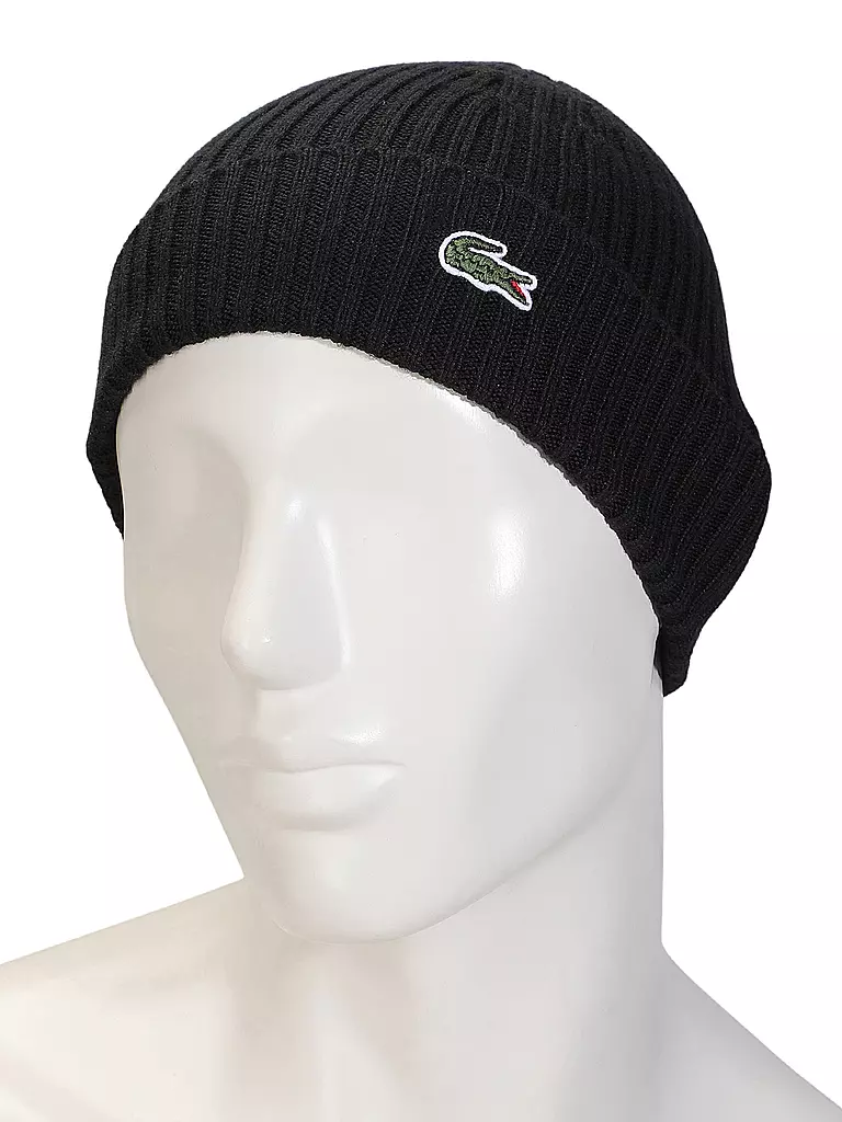 LACOSTE Mütze - Beanie schwarz
