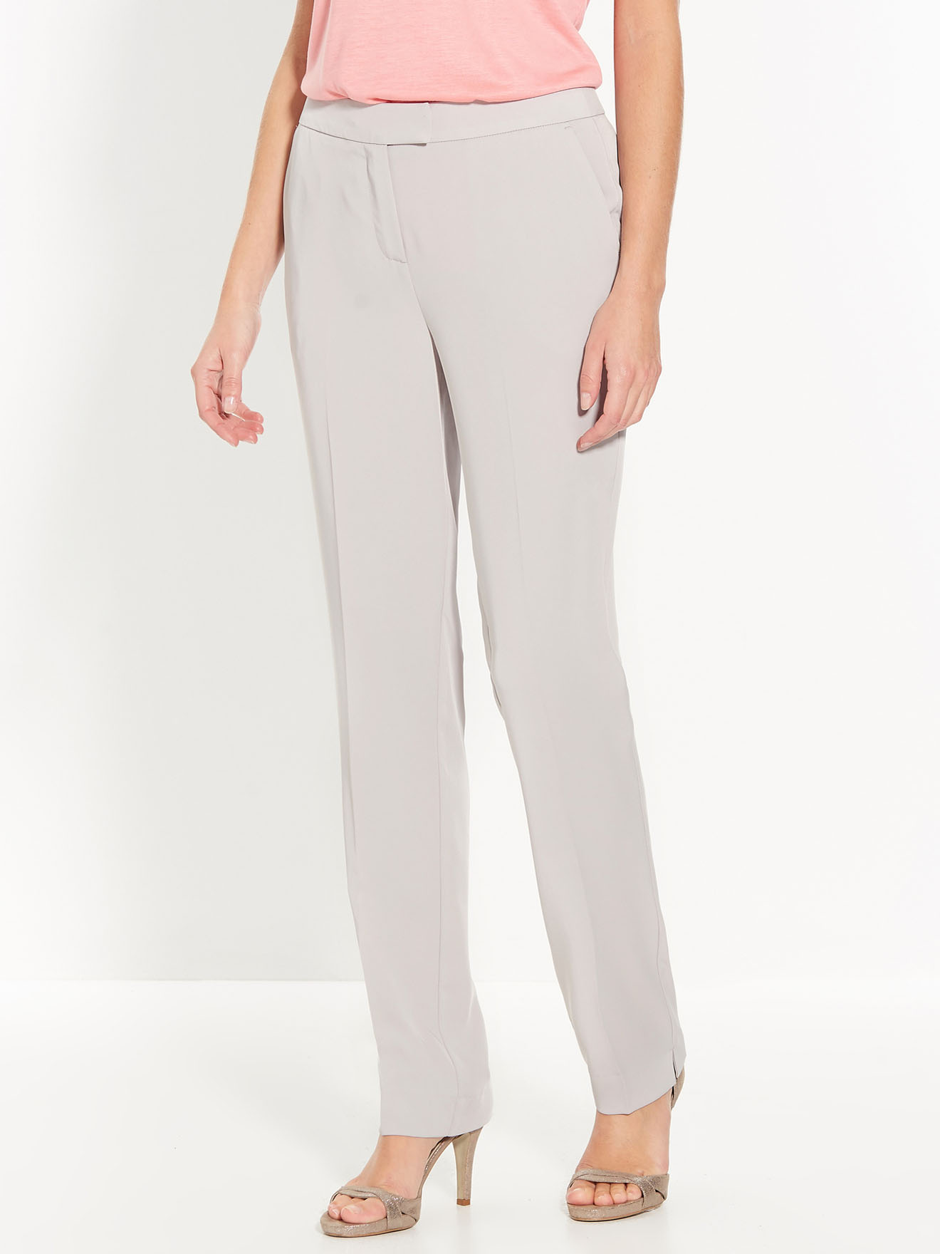 Pantalon classique en tissu sergé