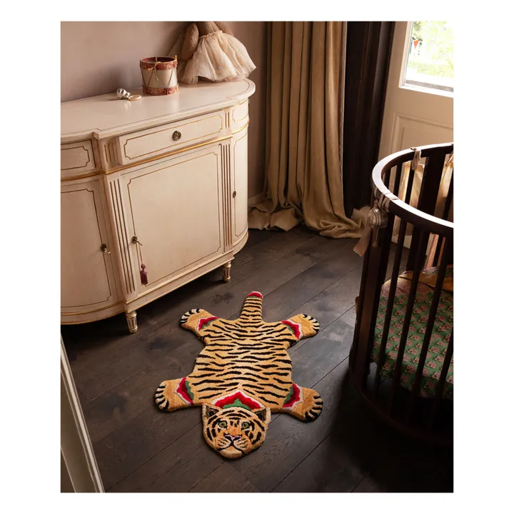 Doing Goods Tapis tigre Babul Bombay en laine | Marron