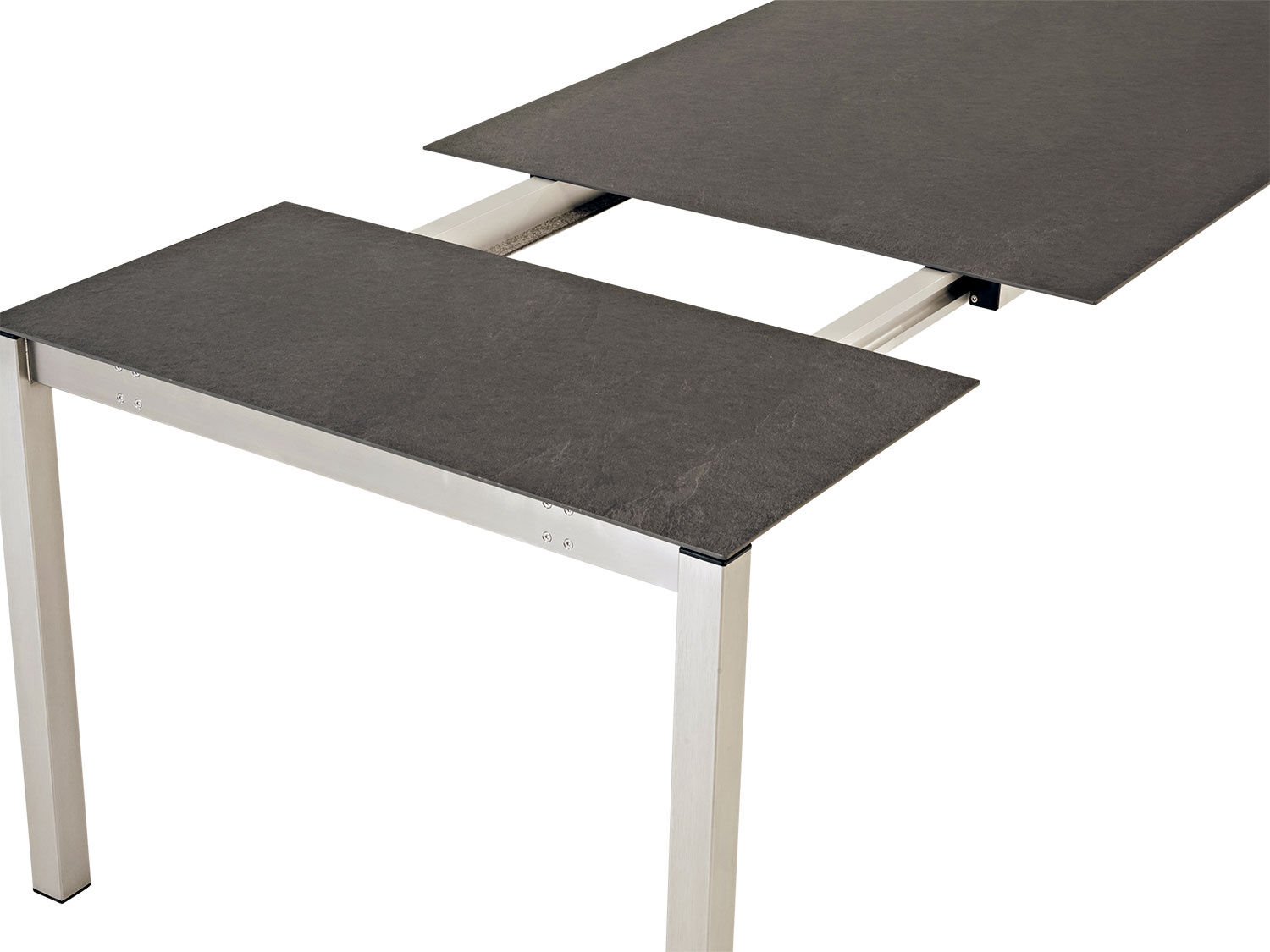 Ausziebarer Gartentisch mit Dektonplatte Kreta-Grey