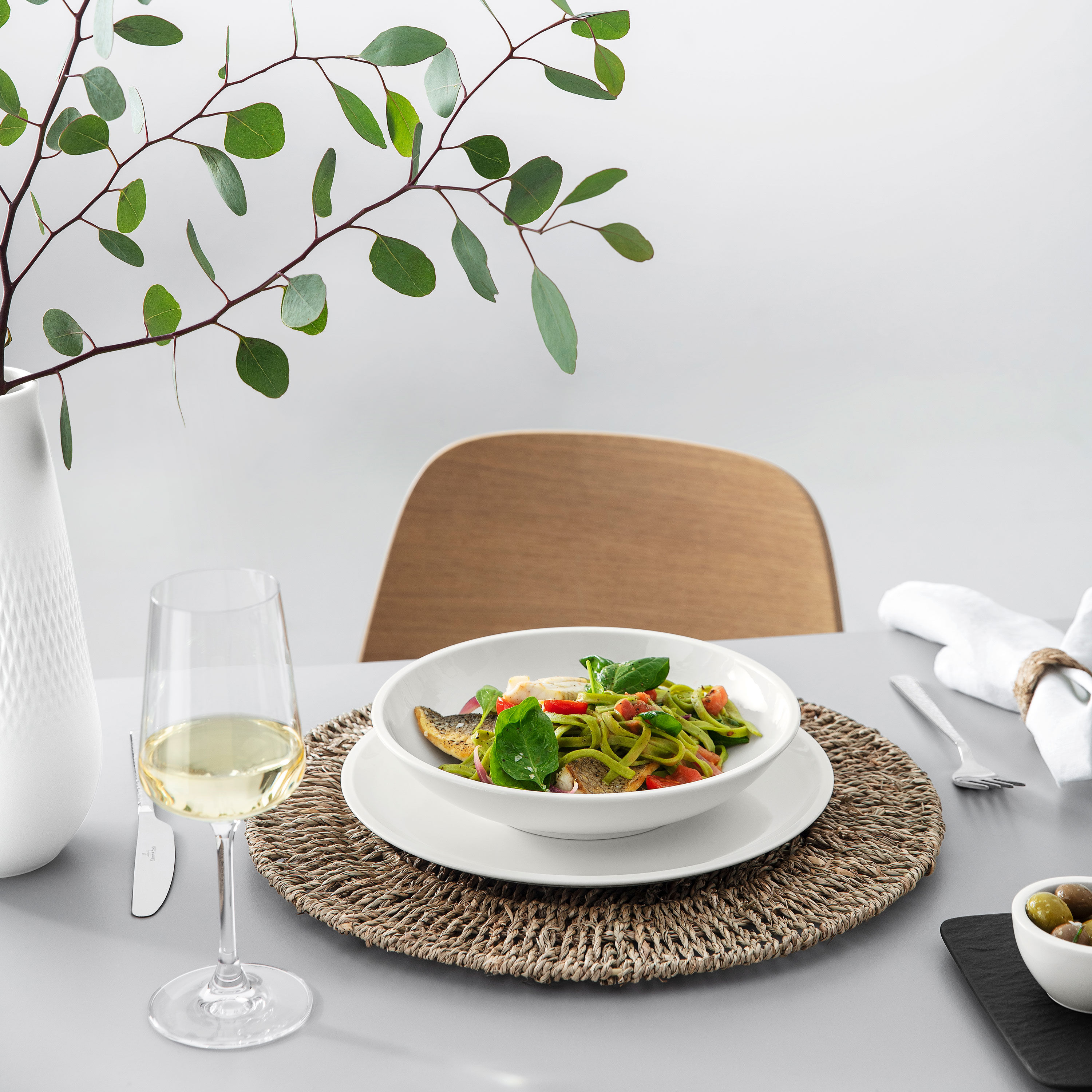 Ovid White wine glass Clear, 4.1 oz, crystal glass