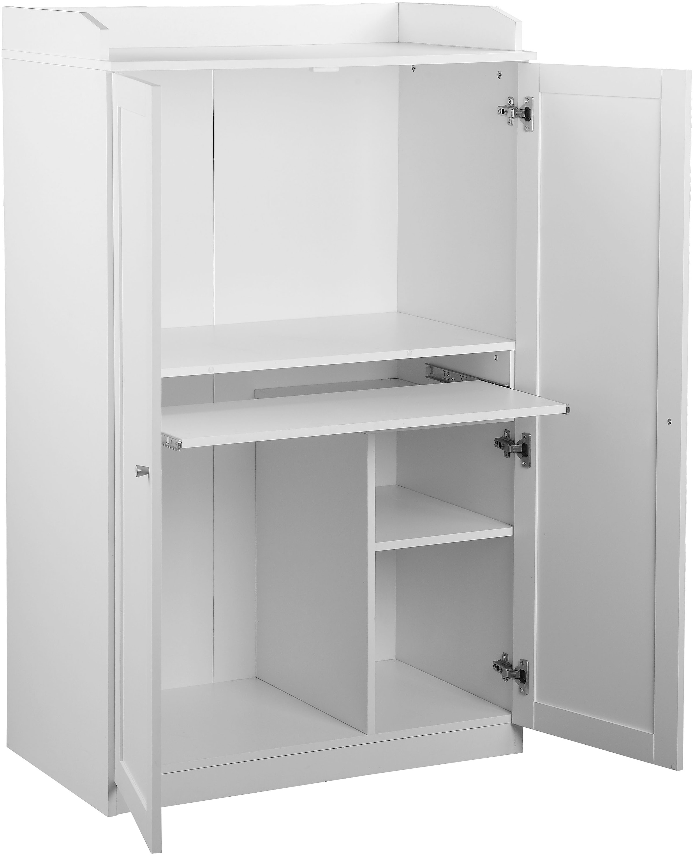 Home affaire Sekretär »Aalborg« PC-Schrank im Landhaus-Stil, Tastaturauszug, Stauraum, 80x134,5 cm