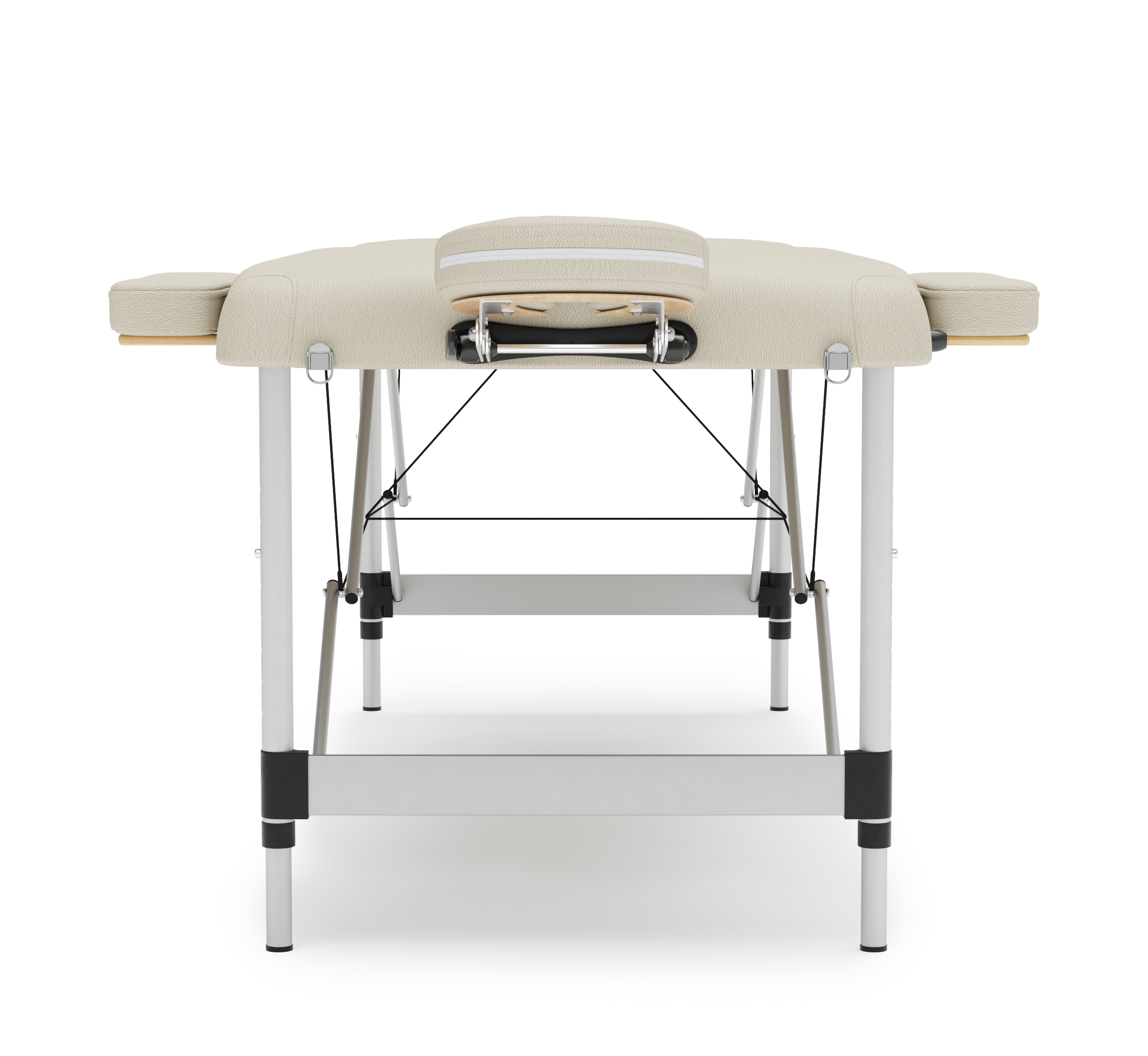 Massageliege 2-Zonen Alu beige