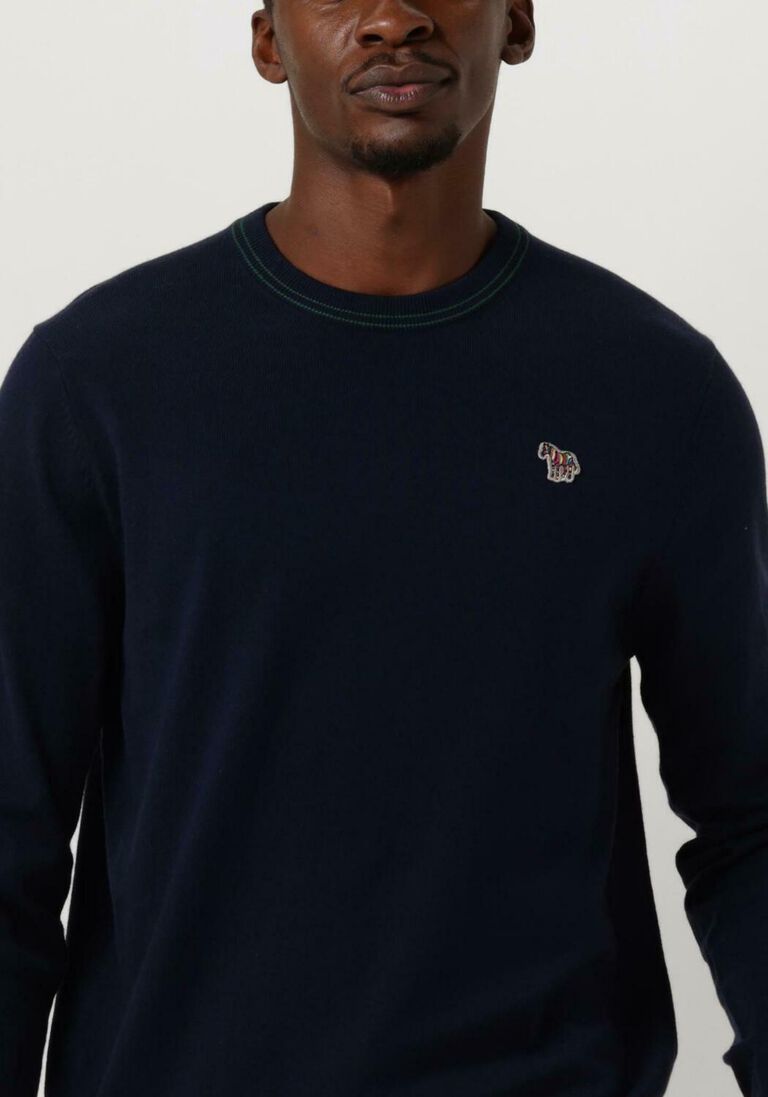 PS PAUL SMITH donkerblauwe ps paul smith trui mens sweater crew neck zeb bad