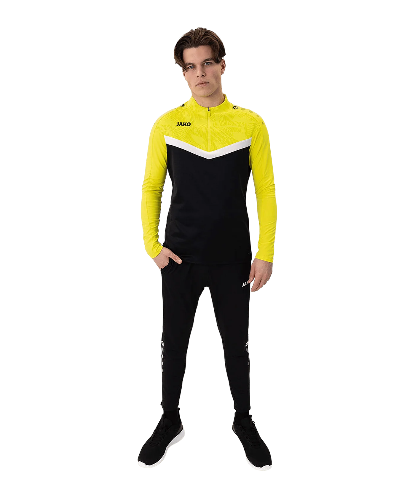 JAKO Iconic HalfZip Sweatshirt Schwarz F808