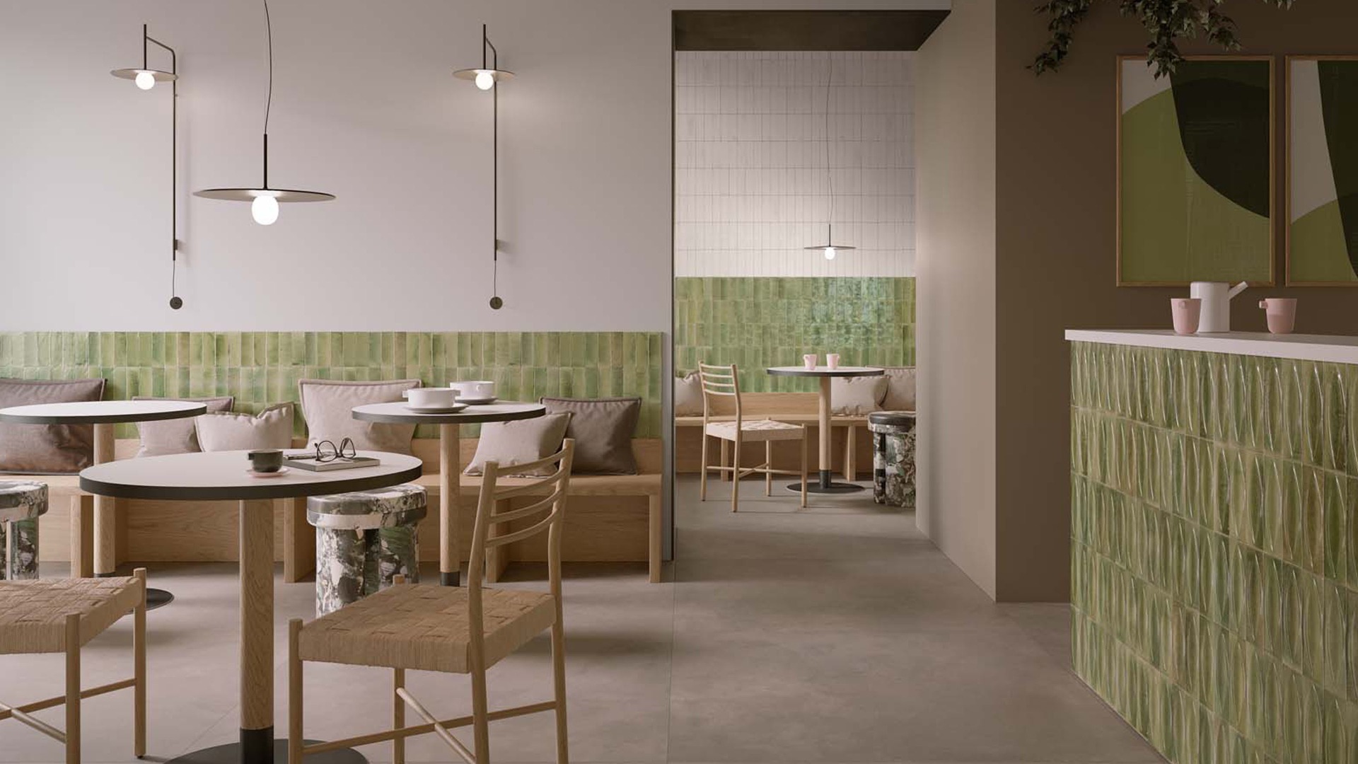 Valence Pinot wandtegel 7.5x20cm giada glans