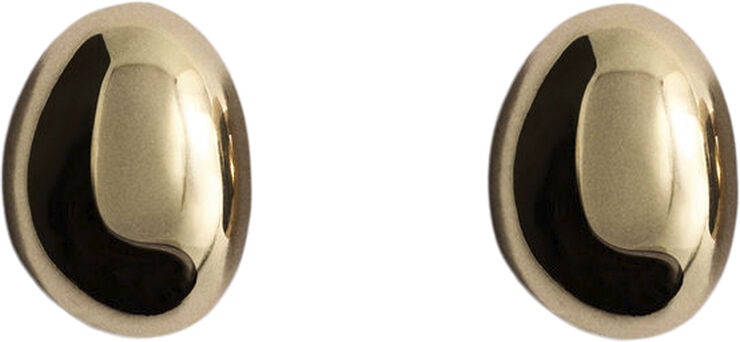 MANGO Round volume earrings Gold