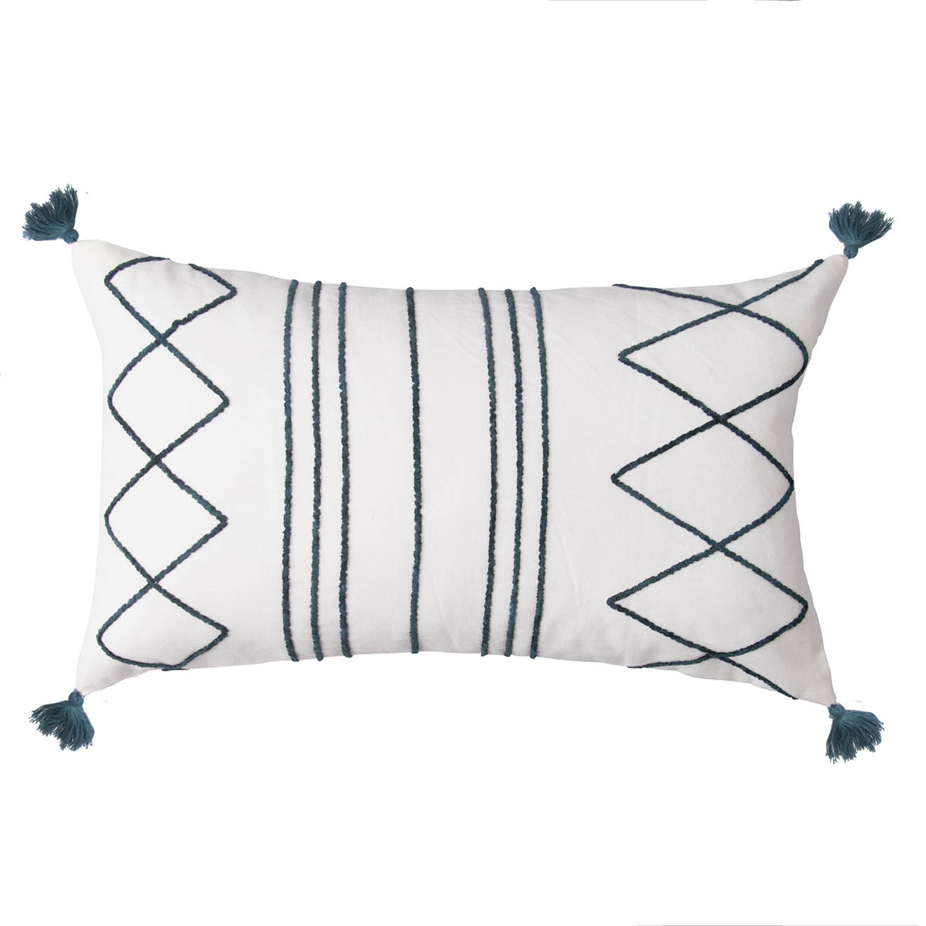 Febronie Housse de coussin Istanbul bleue - 50x30 cm