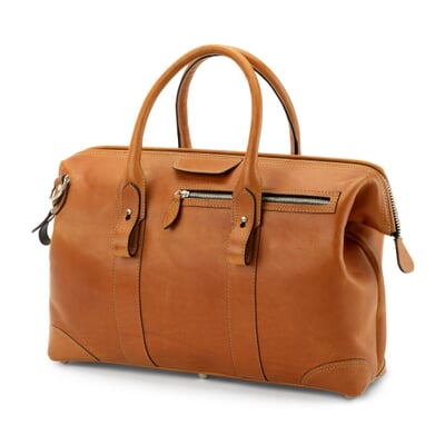 Weekender Stierleder klein, Cognac