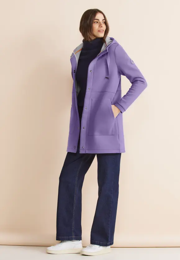 Softe Doubleface Jacke - shiny lilac