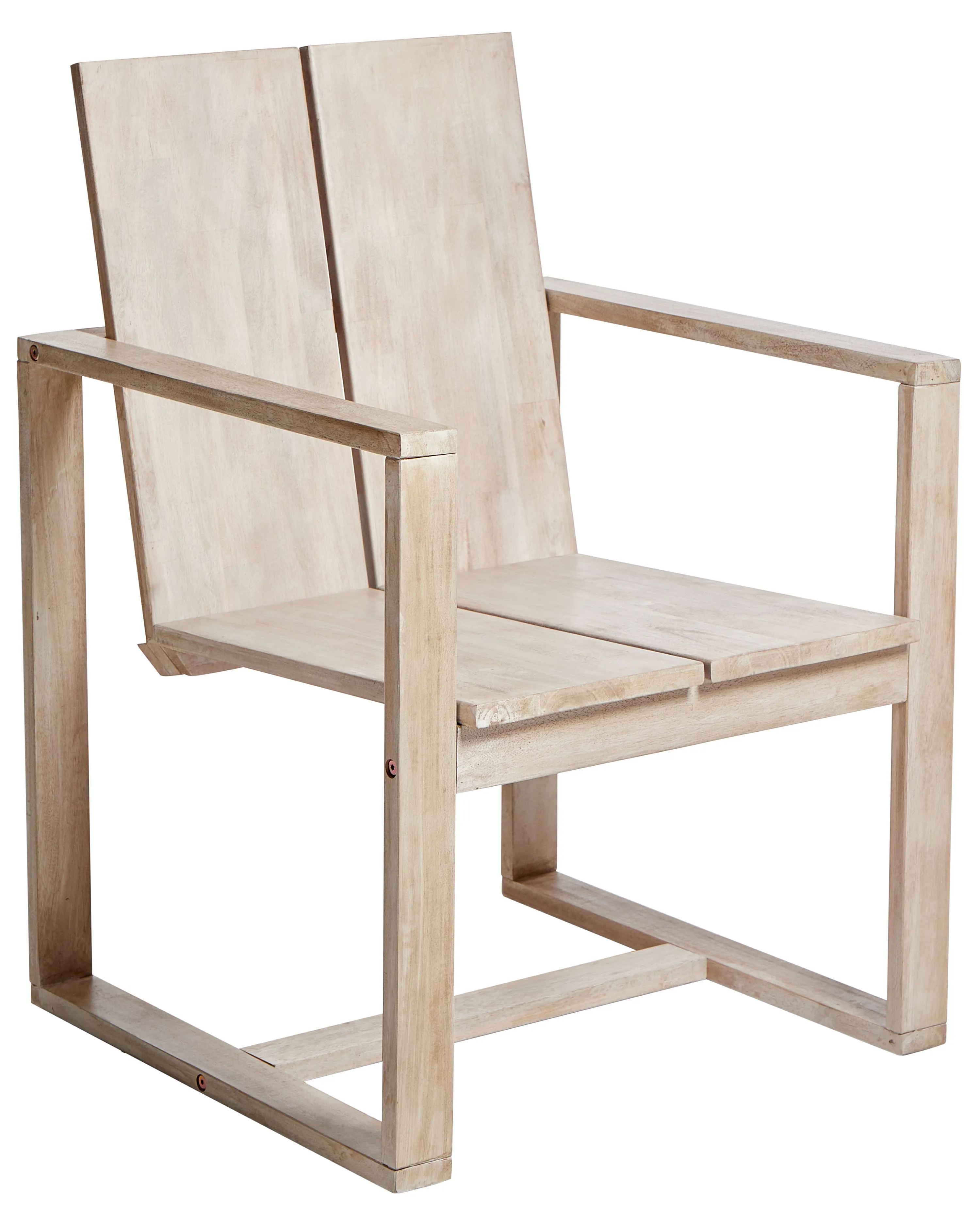 Set van 2 stoelen met zitkussen AZZANELLO Acaciahout Gebroken wit