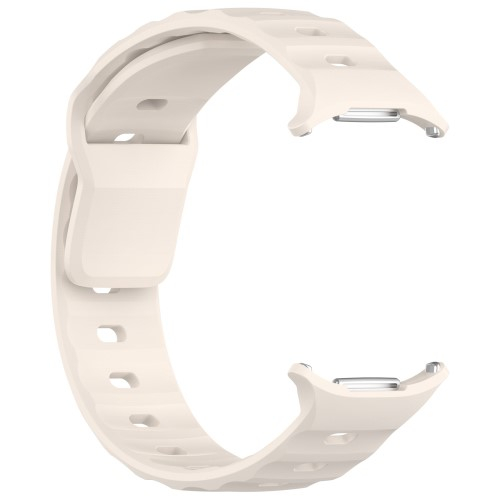 Samsung Galaxy Watch Ultra (47mm) Silikon Armband mit Knopf Verschluss (Gelenkumfang: 170-220mm) - Beige