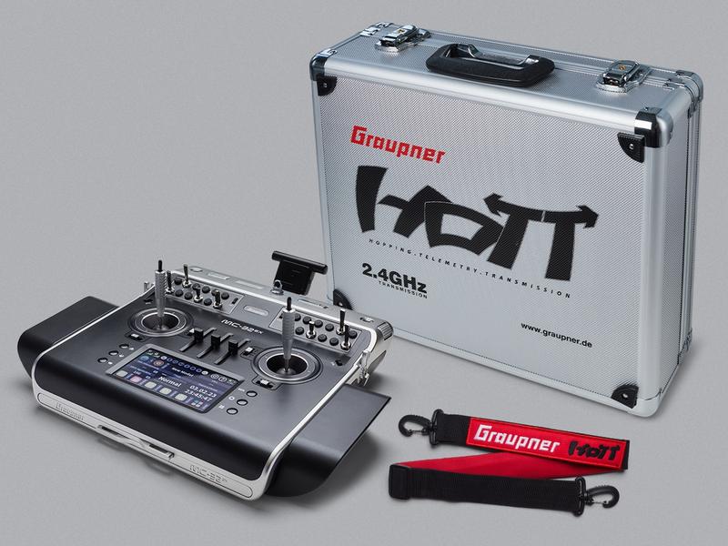 Graupner Fernsteuerung mc-32ex HoTT 32 Kanal, nur Sender 2.4 GHz HoTT Pultsender mit 32-Kanälen und 64 digitale Schalter