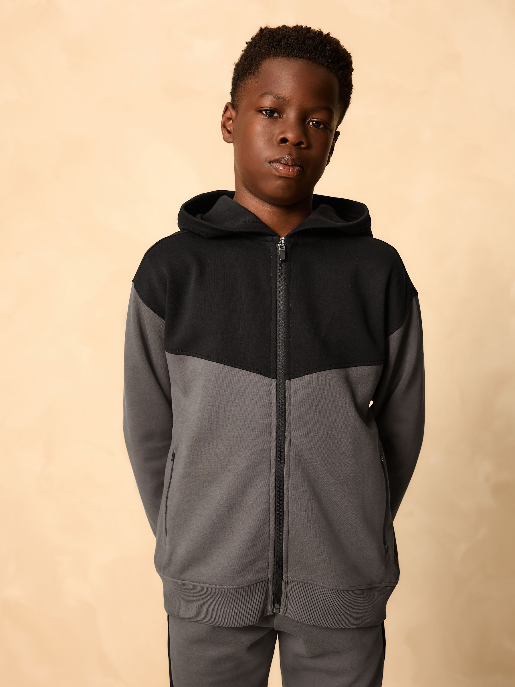 Antraciet - Tech Sportswear Hoodie and Joggers Set
