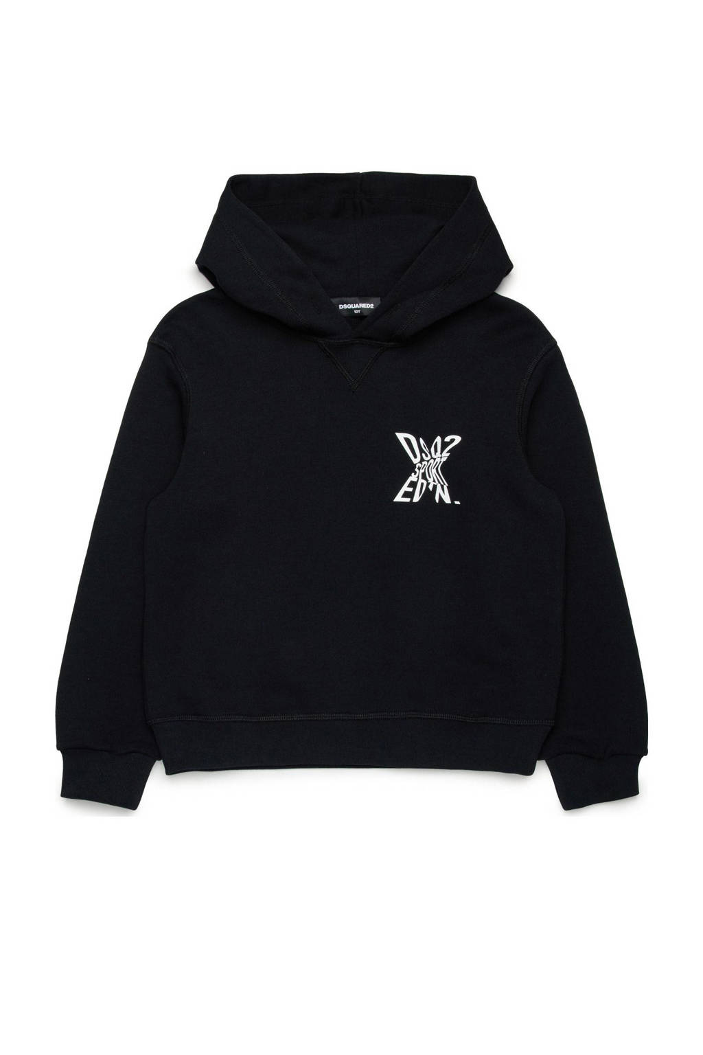 Dsquared2 hoodie met logo zwart