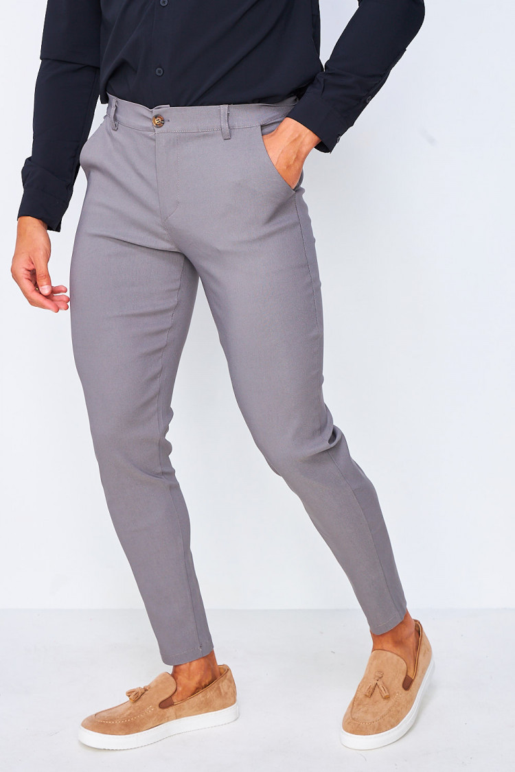 Pantalon chino gris