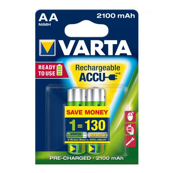 Varta Pilha Recarregável AA Ready2Use NiMH 2100 mAh Mignon 2 Un.