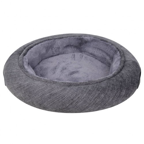 Cama redonda Halo para animais de estimação, cinza