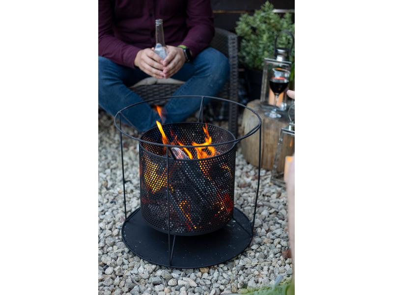 La Hacienda Feuerkorb Kora, Ø 44 cm Funktionale Feuerschale in attraktivem perforiertem Design