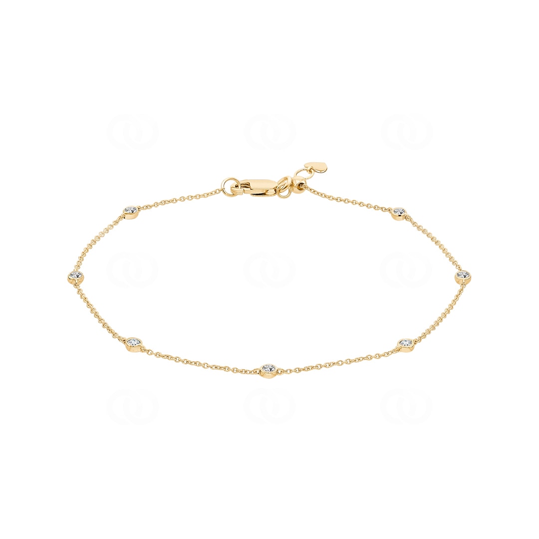 Armband 750/18 K Gelbgold mit Diamanten 0.20 ct H/si