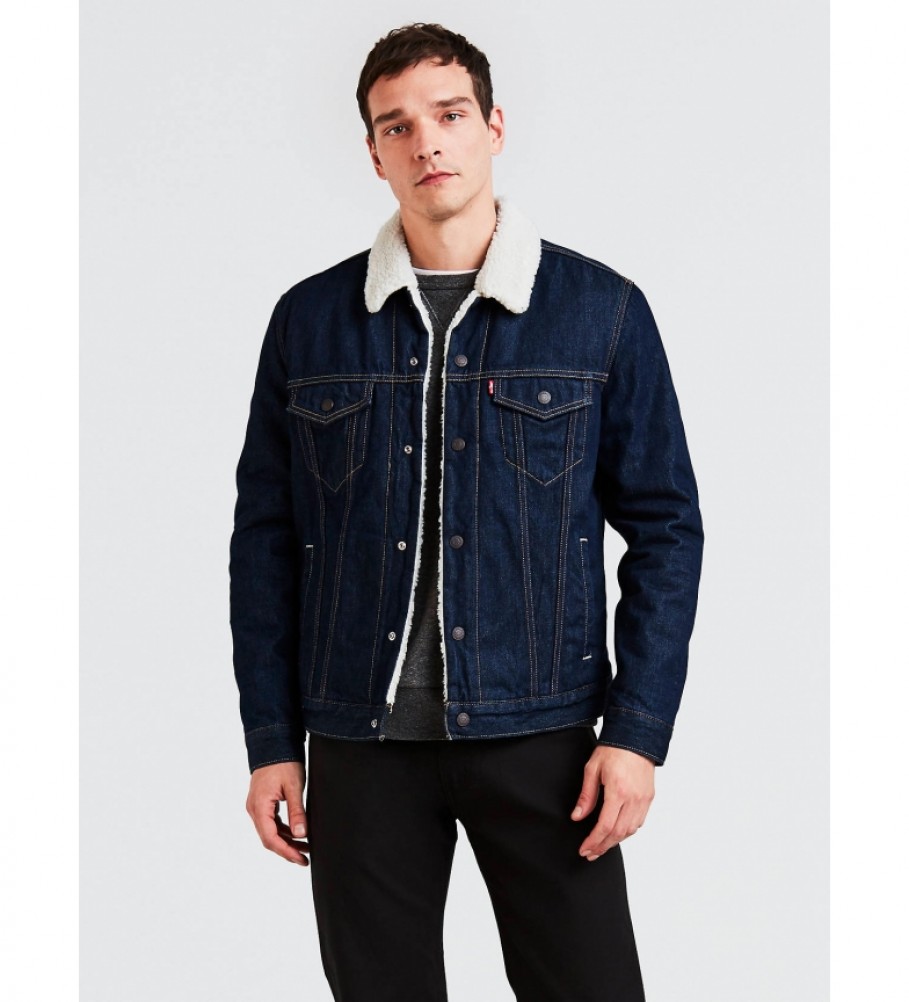 Jaqueta Levi's Type 3 Sherpa, Azul Marinho