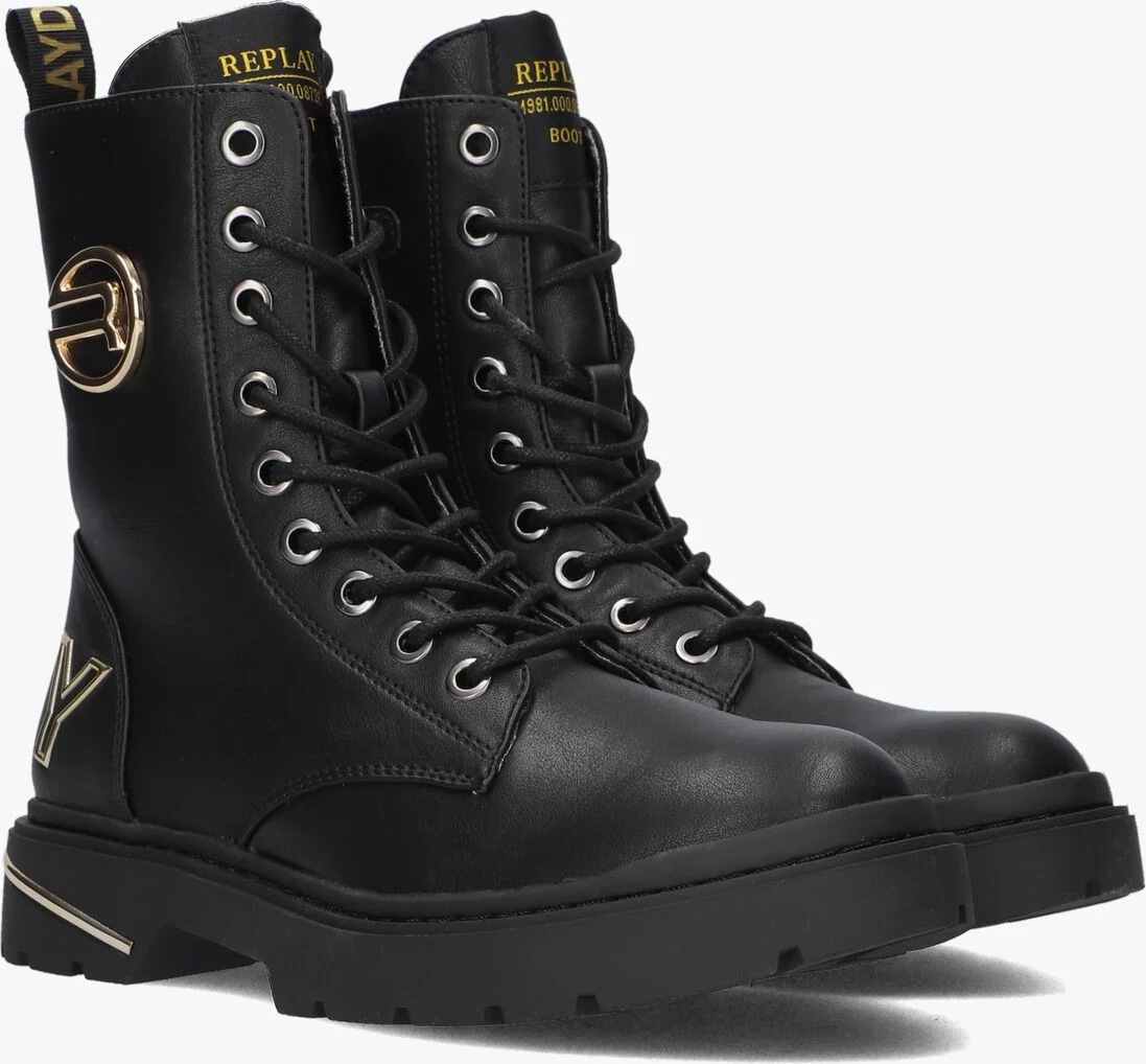 REPLAY zwarte replay veterboots joplin 8