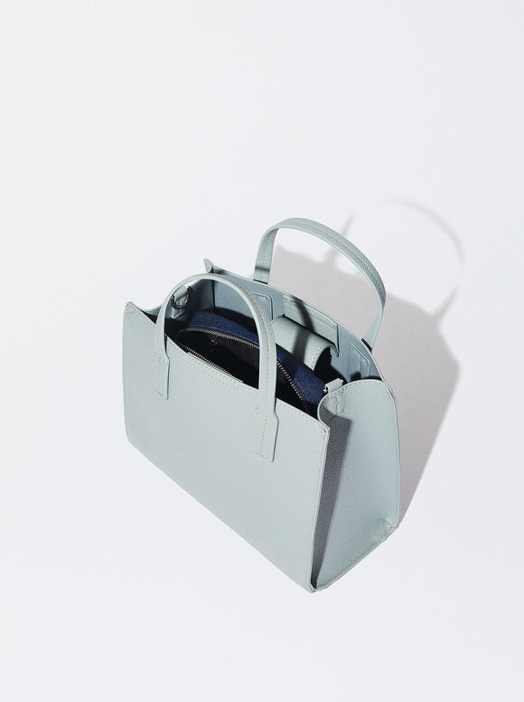 Bolsa de compras com bolsa removível - Azul
