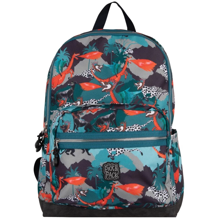 Pick & Pack Rucksack Forest Dragon L Silver