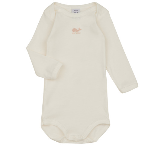 Petit Bateau - BODY US ML CLOUDY PACK X3 - Rose / Blanc