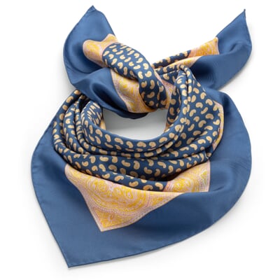 Seidentuch Paisley, Royalblau