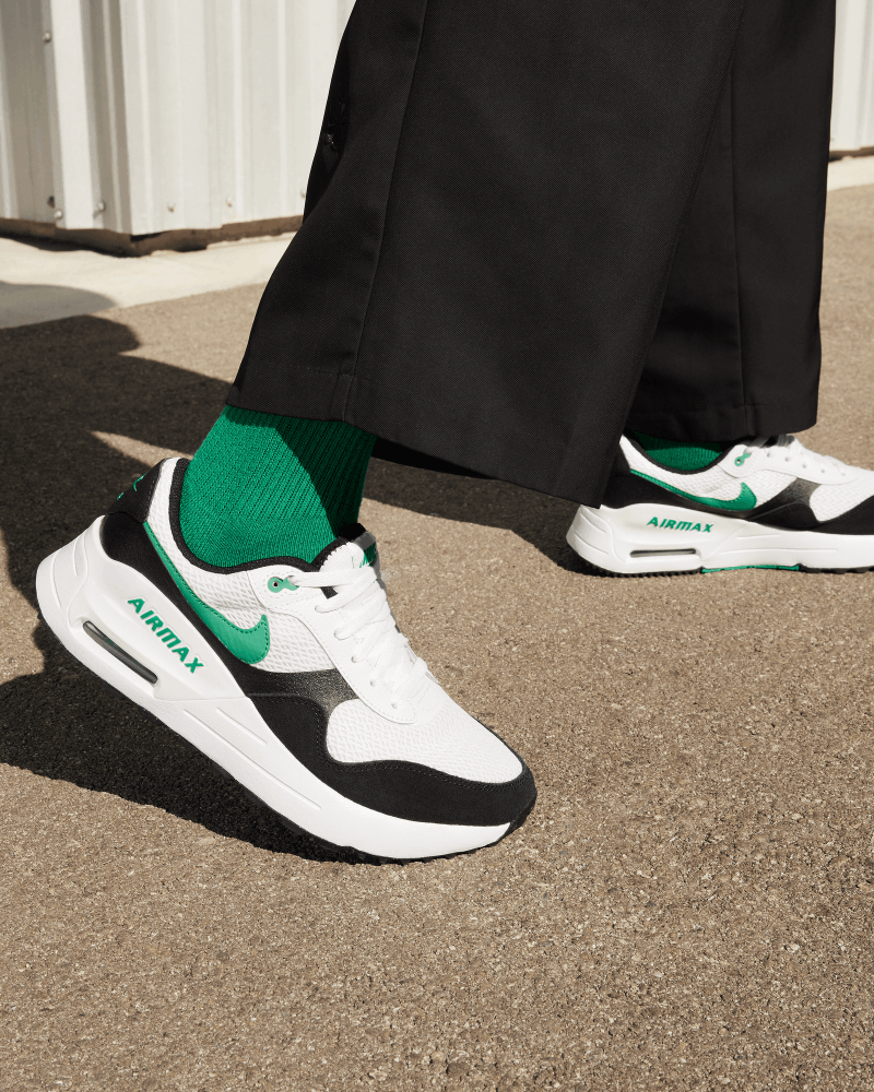 Chaussures Nike Air Max SYSTM Blanc & Vert pour homme
