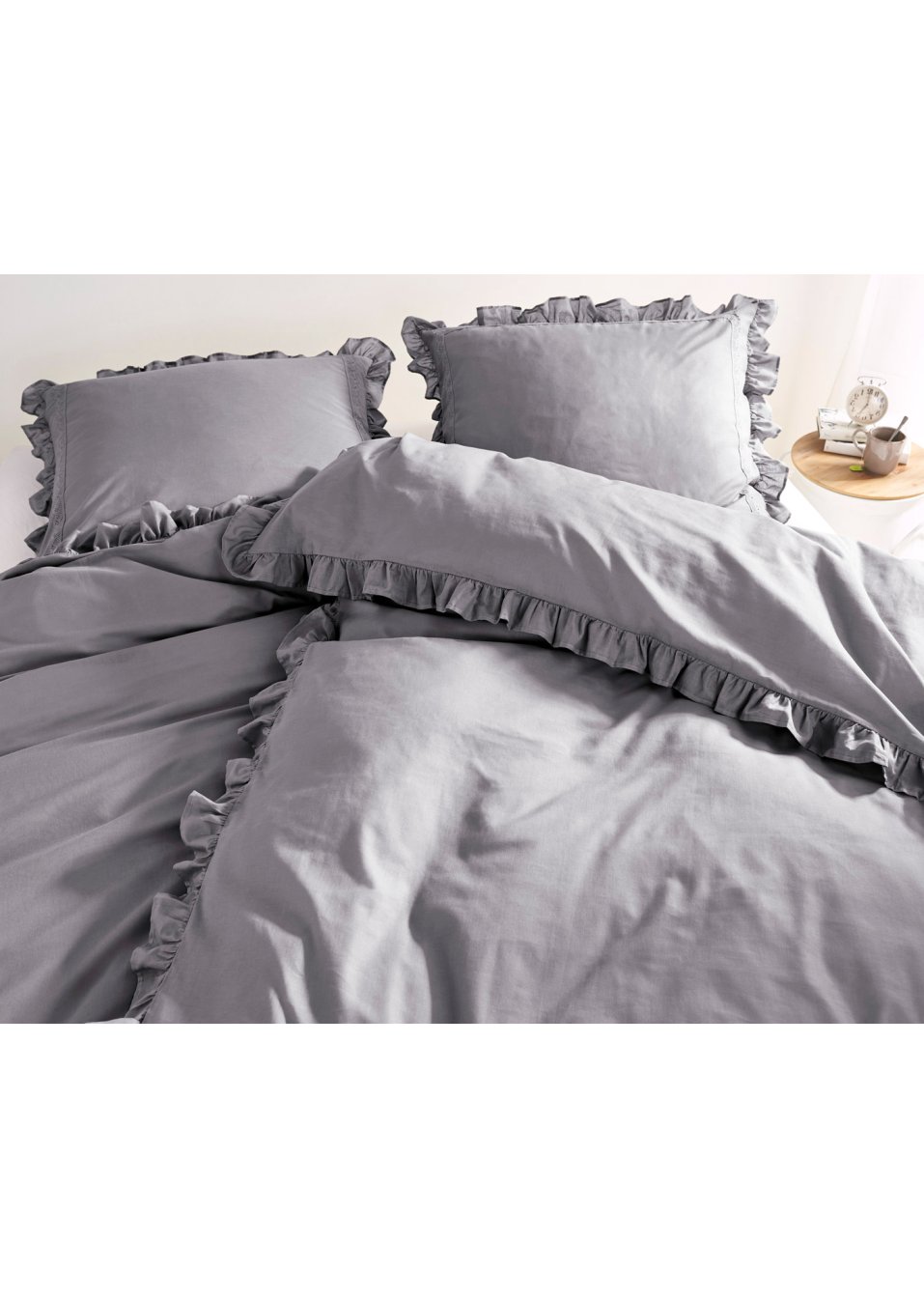Parure de lit à ruchés