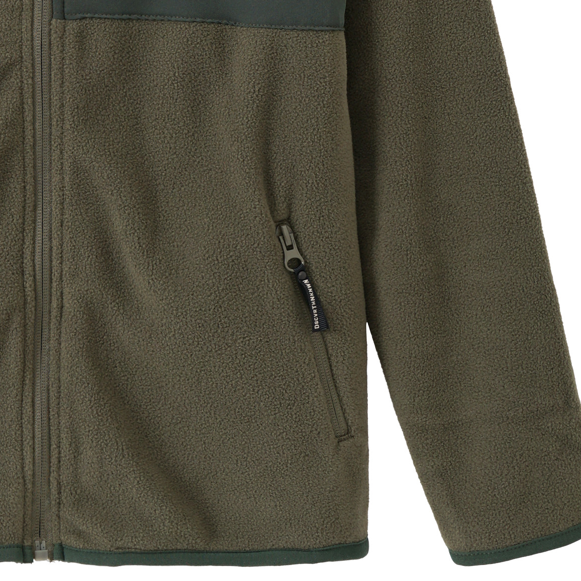 Yigga Kinder Fleecejacke mit Kapuze dunkeloliv