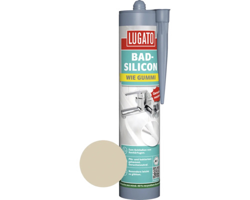 Lugato Badkamer Siliconen, Zoals Rubber, Bahama Beige, 310 ml