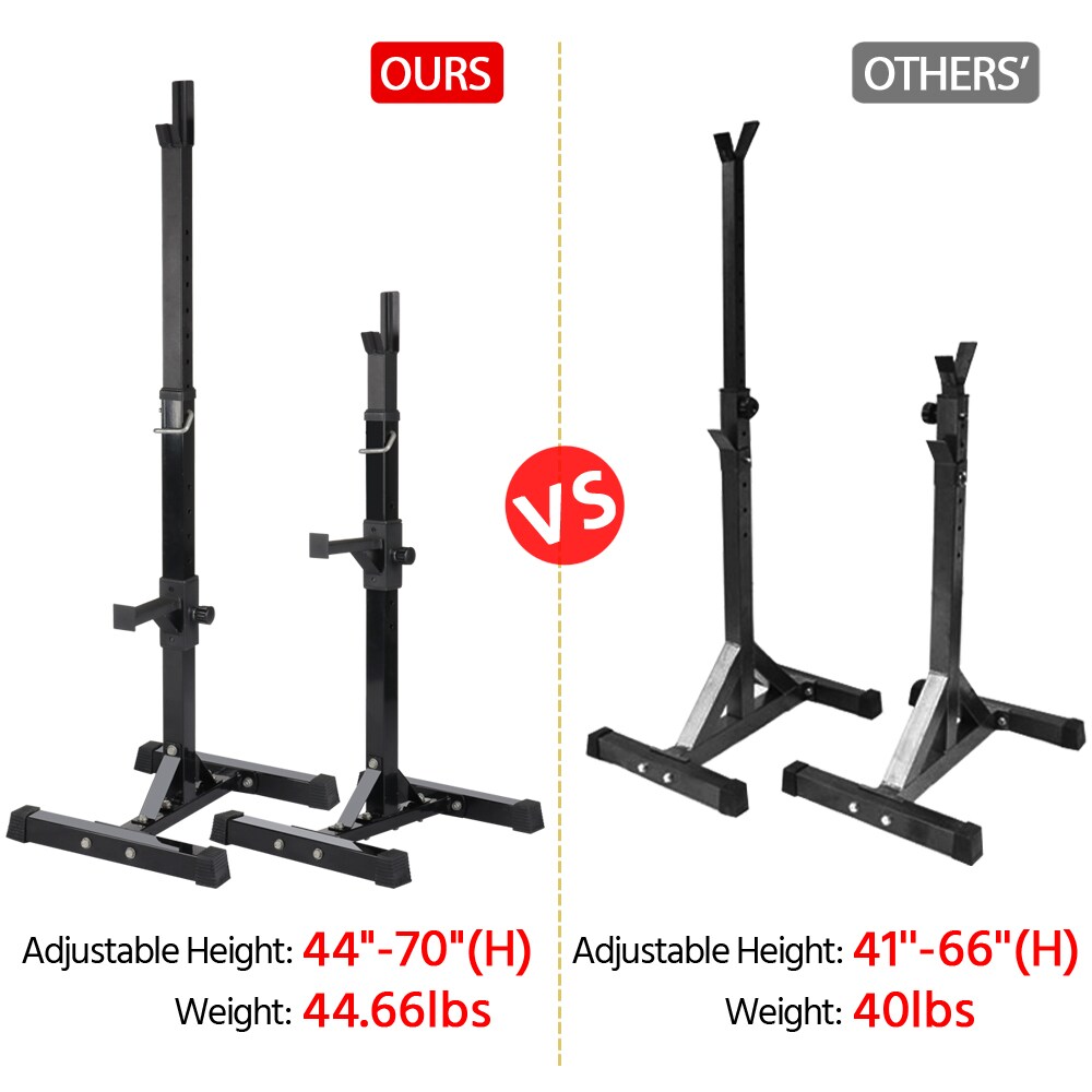 Yaheetech Hantelständer Verstellbare Hantelablage Langhantelablage Langhantelständer bis 200 Kg belastbar Metall Kniebeugenständer für KrafttrainingZuhause und Wohnen - Wohnzimmermöbel - Hocker & Poufs - Sport & Fitness