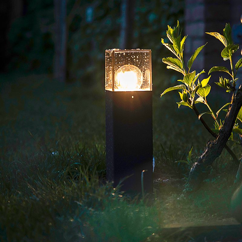 Moderne staande buitenlamp 30 cm donkergrijs IP44 - Denmark