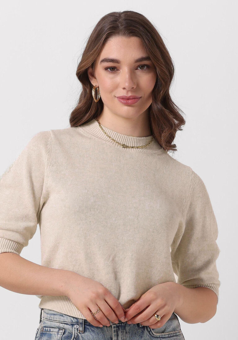 KNIT-TED zand knit-ted t-shirt fleur